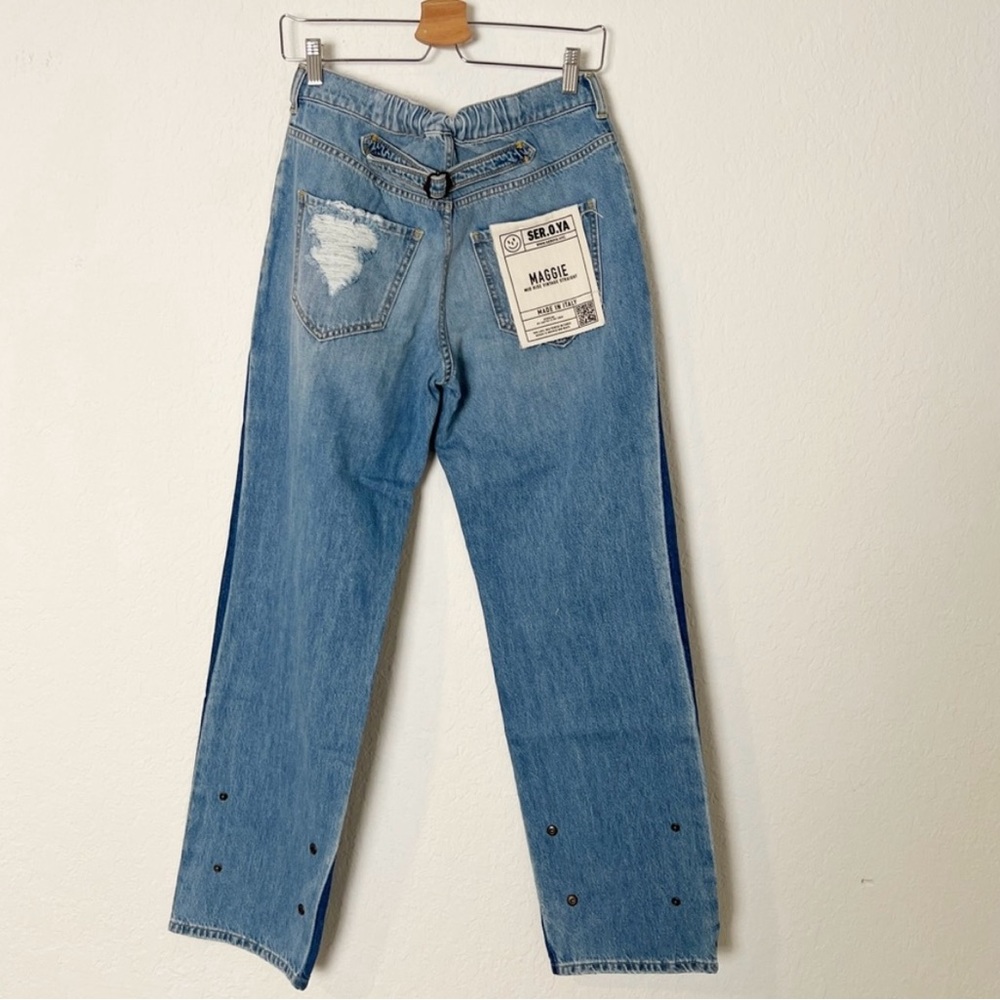 SER.O.YA Maggie Mid Rise Vintage Straight Women's Jeans - Picture 2 of 6